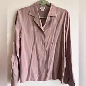 Loft Lavender Button-Up Blouse